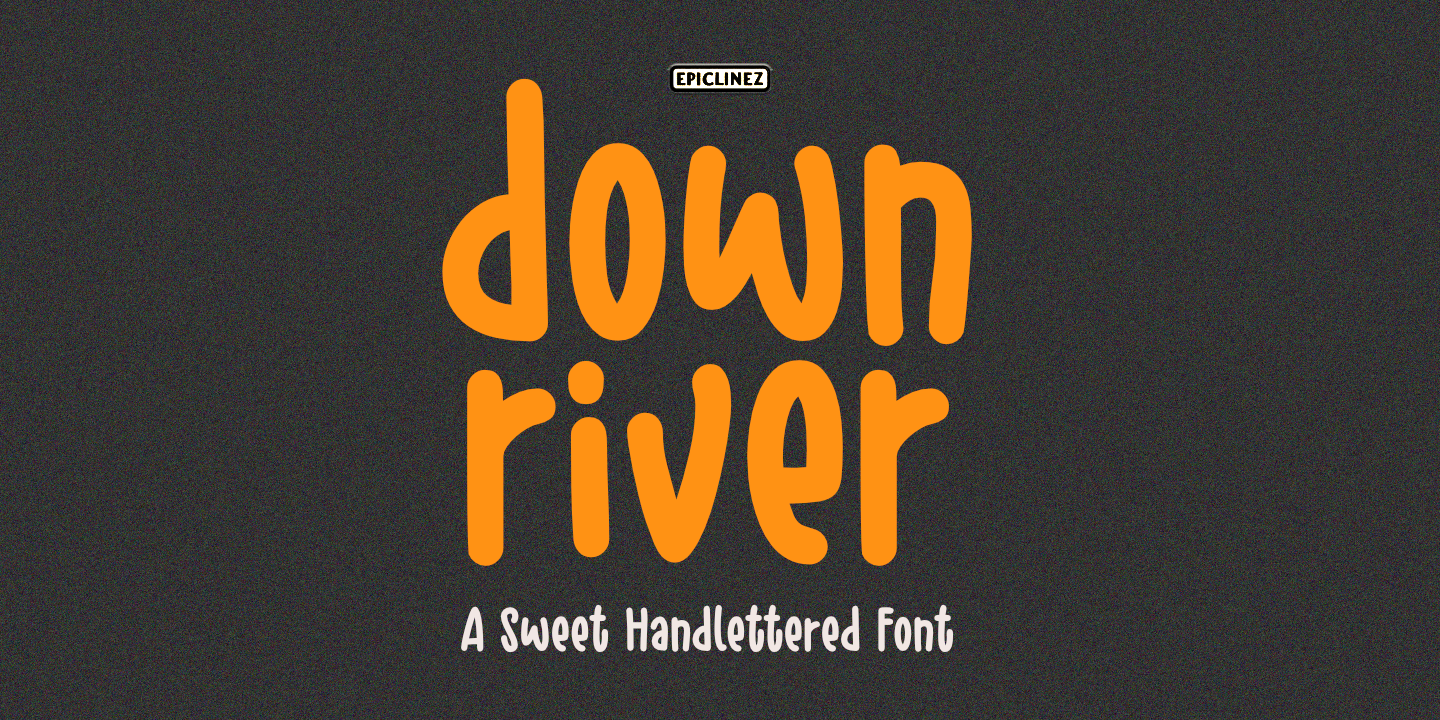 Пример шрифта Down River
